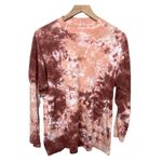 Free People  Women's Long Sleeve Be Free Tie Dye Tee Shirt Top Orange Small Photo 3