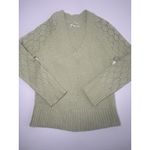 Anthropologie  Lt. Green and Yellow Marled V Neck Sweater  Sz XS (b33) Photo 2