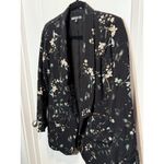 Matty M Black Floral Blazer Medium Women's Suit Jacket Work Office Photo 1