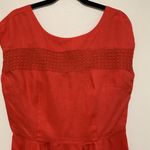 Lucy & Laurel  100% linen woman burnt orange dress size 10 v back Photo 1