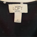 Loft Ann Taylor  Black and White Polka Dot Sleeveless Dress Size 4P Photo 4