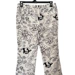 Tibi  Size 8 Black White Brown Floral Wide Leg Ankle Pants NWT Artsy Photo 1