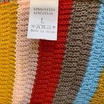 SheIn Colorful Striped Knit Ruffle Sleeve Sweater L Photo 4