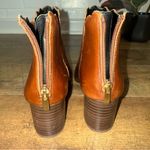 Lands' End Lands’ End Scalloped Edge Brown Leather Ankle Boots Photo 8