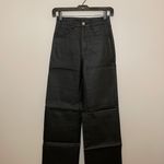 SheIn High Waist Straight Leg Leather Pants, Black, Size XS, EUC Photo 5