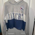 47 Brand 47 PHILADELPHIA 76ERS WOMENS BLUE LIZZY HOODED SWEATSHIRT Photo 1