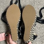 Seychelles Serra Black and Tan Espadrille Tie Up Wedges Size 9 NWT Photo 6