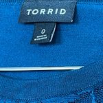 Torrid  Plus Size Blue Pullovet Lace Neck Sweater Size 0 Photo 3