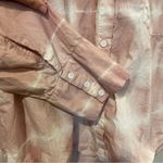 ZARA Dusty Pink Tie Dye Button Up Long Sleeve Shirt Photo 7