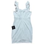 Lulus NWT Miriam White Ruffled Bodycon Dress L Party Cocktail Bridal LWD Photo 5