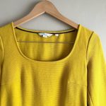 Boden Tilly Ottoman Ribbed 3/4 Sleeve Top in Yellow Cotton Blend, Size 2 Photo 2