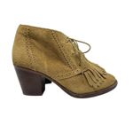 Madewell 1937 The Aberdeen Ankle Booties Suede Fringe Tan Beige Size US 7 Photo 7