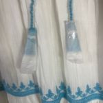Soft Surroundings  Juniper Women's Embroidered Maxi Dress‎ White Blue Boho Small Photo 7
