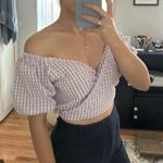 Sim & Sam Gingham Crop Top Photo 4