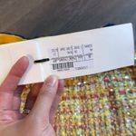 Gucci NWT yellow cotton blend a line tweed sequin embellished knee length skirt Photo 5