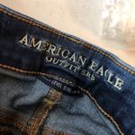 American Eagle Womens Low Rise Distressed Midi Shortie Jean Shorts Dark Wash 00 Photo 2