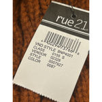 Rue 21 Beanie Hat Womens Beanie Burnt Orange Cable Knit Pom Pom Soft Warm Winter Photo 5