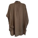 CP Shades 100% Linen Tunic Top Size S Brown Oversized Lagenlook Boho Photo 1