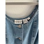 Newport News Vintage 90s Denim Dress Womens 6 Midi Flare Button Front Western Festival Photo 2