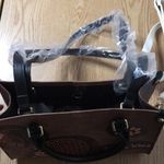 New Women’s Jeanna Wood Collie Dog 🐕 Brown Tote Bag Size 8”x11”x4” Photo 3