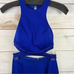 La Femme  Sexy Short Mini Cutout Cocktail Dress Blue Rhinestones Size 2 S… Photo 3