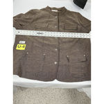 JM Collection Womans  Woman Long Sleeve Snap Front Jacket 20 W Brown Excellent Photo 4