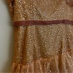 NWT Marchesa Notte Glitter Tulle Cocktail Dress in Rose Pink Gold Size 6 Photo 7