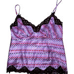 Candie's  Colorful Heart Print Lace Babydoll Slip Top Size L Y2K Fairy Whimsical‎ Photo 0