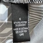 Black and white geometric print mock neck shift dress size 6 Photo 4