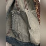 Liz Claiborne Embroidered Jean Jacket Size L Vintage W/ paisley bandana accents Photo 4