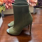 Steve Madden Candid Knit Booties.
Stylish Green Peep-Toe Ankle Boots Photo 1