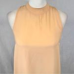 fab'rik Pastel peach and mint green mock neck border print maxi dress size small Photo 3