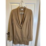J.Jill Ponte Knit One Button Blazer Jacket Career Neutral Brown Size Medium Tall Photo 3