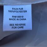 FEVER Faux Fur Zip Front Soft Shaggy Cowl Neck Vest Ivory Lined Pockets Size L Size L Photo 6