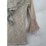 Fairy Whimsical Milkmaid Prairie Blouse Women XSmall Beige Ruffle Ethereal Boho Size XS Photo 3