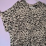 Andree by Unit Mini Shift Dress XL Leopard Print High Neck Short Sleeve Photo 1