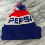 Pepsi Vintage Beanie Pom Pom Hat Red White Blue Logo Photo 1