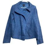 Eileen Fisher Boucle Cardigan Mohair Wool Collared Snap Button Marled Blue S Photo 0