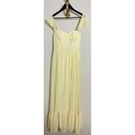 DESSY COLLECTION Bustier Maxi Dress in Butter Yellow Size US 4 Photo 2