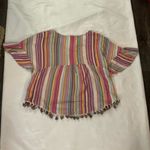 Kori  America  Fringed Multi-color Boho Top S Dopamine Costal Cowgirl Festival Photo 5