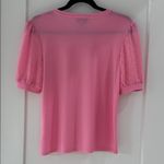 CeCe  Pink Short Sleeve Top with swiss dot sleeves Photo 3