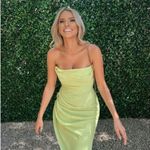 House Of CB  XS D-DD‎ Adrienne Lime Green Strapless Dress gown neon NWOT Photo 3