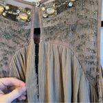 Moulinette Soeurs Swingy Sleeveless Sonora Dress Gray with Collar Embellishment Photo 8