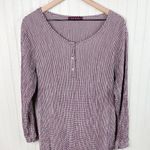 Cut Loose Crinkle Check Dress Burgundy White Gingham Boho Lagenlook Size Medium Photo 2