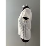 Lucky In Love Shirt Womens Large White Navy Performance Split Back Tennis Golf Photo 2