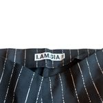 I am gia I.AM.GIA Dominique Black Pinstripe Logo Pants Stretch Straight Fit Size XS Photo 11