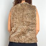 Attention Y2K Brown Faux Fur Vest Photo 2