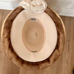 Georgi USA Vtg Georgi By Michael Howard 100% Wool Mink Fur Trim Ivory Formal Hat NWT USA Photo 5