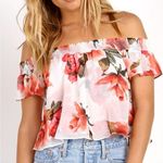 Show Me Your Mumu Off The Shoulder Tamale Crop Top Size S Flowy Vacation Casual Photo 0