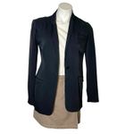 Diane Von Furstenberg  Black Blazer Jacket Unstructured Lightweight Size Medium Photo 2
